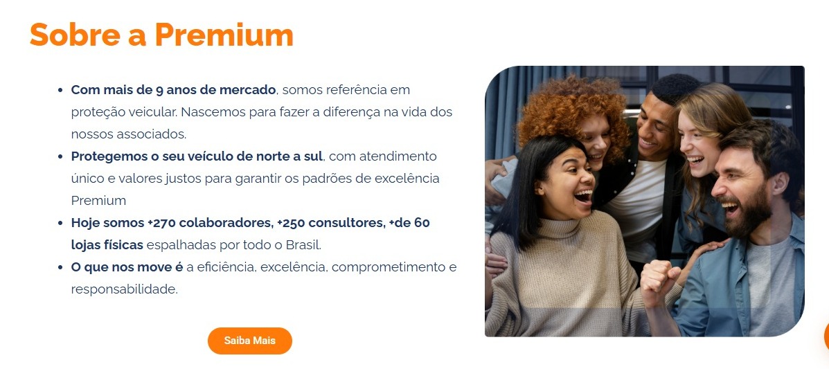 Sobre a Premium — equipe e associados
